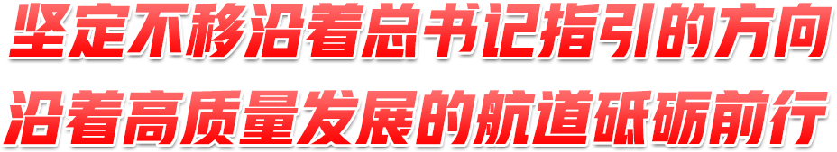 堅(jiān)定不移沿著總書記指引的方向、沿著高質(zhì)量發(fā)展的航道砥礪前行